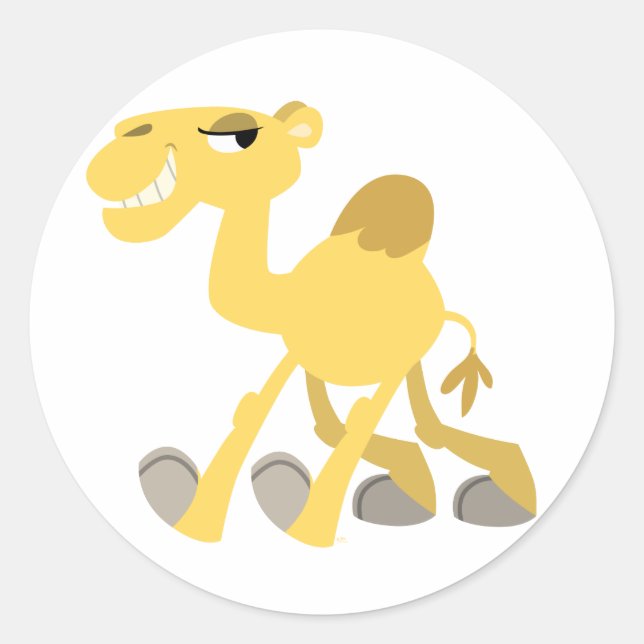 Cool and Cute Cartoon Camel Sticker (Front)