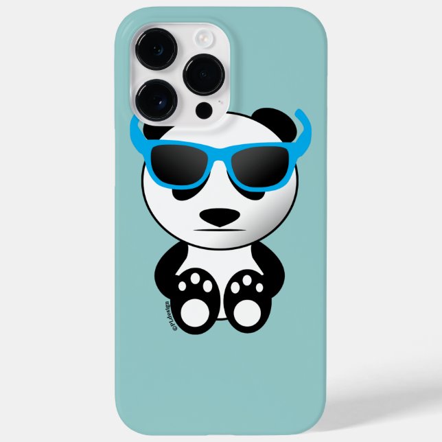 Cool and cute panda bear with blue sunglasses Case-Mate iPhone case (Back)