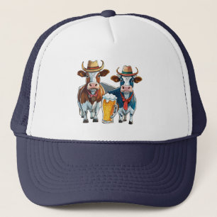 Cool and Fun Cows and Beer Trucker Hat! Hat
