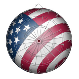 Cool and Fun Globe of Patriotic American Flag Dart Board