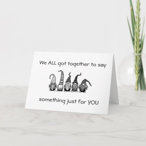 COOL AND FUN GROUP CARD FOR OFFICE AND FRIENDS CARD