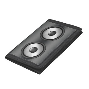 Cool and fun Music Speaker design Tri-fold Wallet