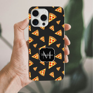 Cool and fun pizza slices pattern custom Monogram iPhone 15 Pro Max Case