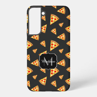 Cool and fun pizza slices pattern custom Monogram Samsung Galaxy S22+ Case