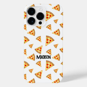 Cool and fun pizza slices pattern Custom Name iPhone 14 Pro Max Case