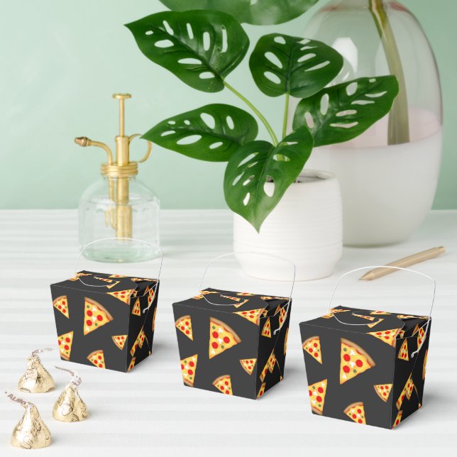Cool and fun pizza slices pattern favor boxes (Multiple)