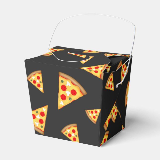 Cool and fun pizza slices pattern favor boxes (Front Side)