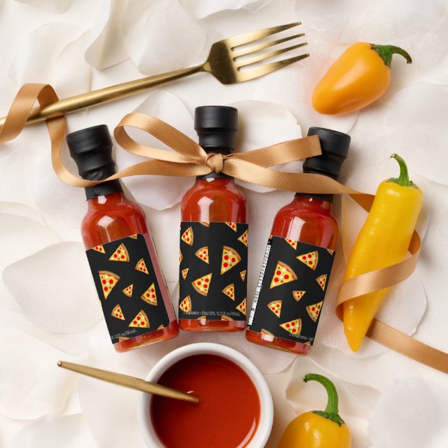 Cool and fun pizza slices pattern hot sauces (Wedding)