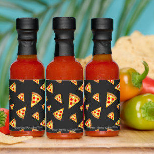 Cool and fun pizza slices pattern hot sauces