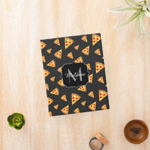 Cool and fun pizza slices pattern Monogram Mini Binder