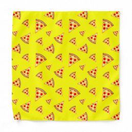 Cool and fun pizza slices pattern neon yellow bandana