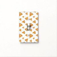 Cool and fun pizza slices pattern on white