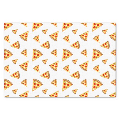 Cool and fun pizza slices pattern on white tissue paper
