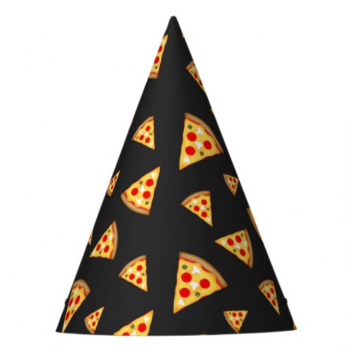 Cool and fun pizza slices pattern party hat