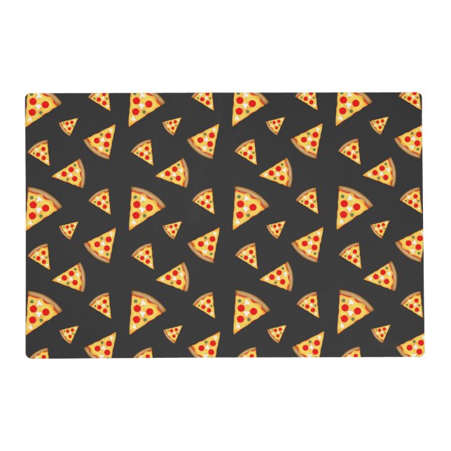 Cool and fun pizza slices pattern placemat (Front)