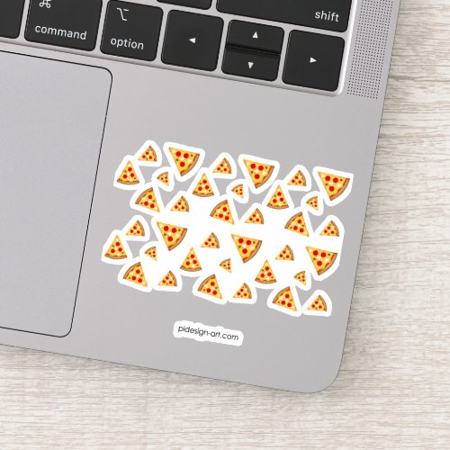 Cool and fun pizza slices pattern sticker