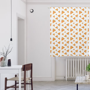 Cool and fun pizza slices pattern white blackout curtains