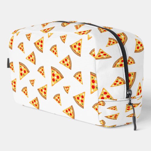 Cool and fun pizza slices pattern white dopp kit