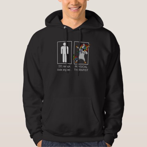 Cool and fun unicorn physiotherapy physio hoodie