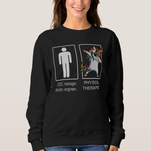 Cool and fun unicorn physiotherapy physio sweatshirt