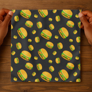Cool and fun yummy burger pattern bandana