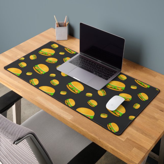 Cool and fun yummy burger pattern desk mat (Office 2)