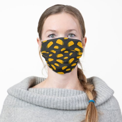 Cool and fun yummy taco pattern adult cloth face mask