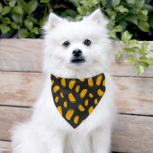 Cool and fun yummy taco pattern dark gray pet bandana collar