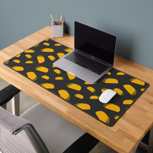 Cool and fun yummy taco pattern desk mat