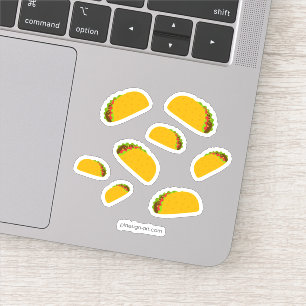 Cool and fun yummy taco pattern sticker