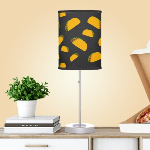 Cool and fun yummy taco pattern table lamp