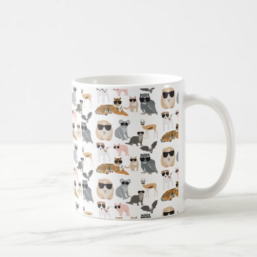 Cool and Funny Animals Wearing Sunglasses Coffee Mug