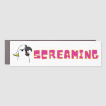 Cool and Funny Bird With Screaming Text