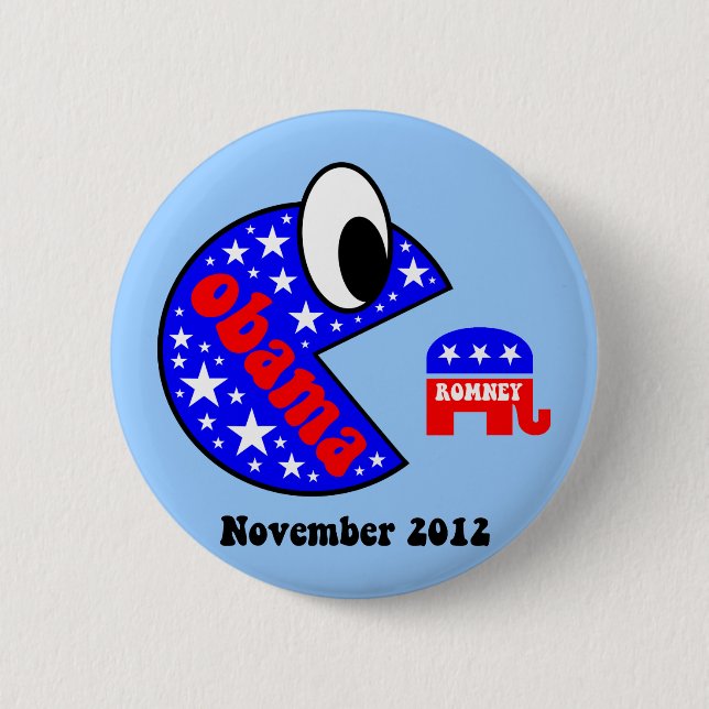 Cool and funny Obama 2012 Pinback Button (Front)