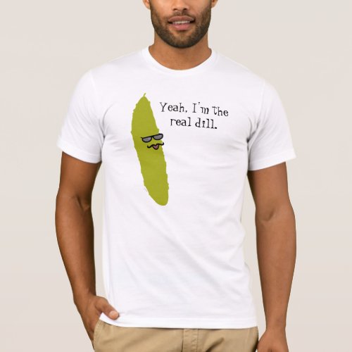 Cool and Funny Real Dill Hipster Pickle T_Shirt