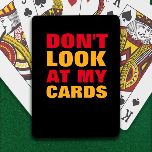 Cool and funny typography poker cards