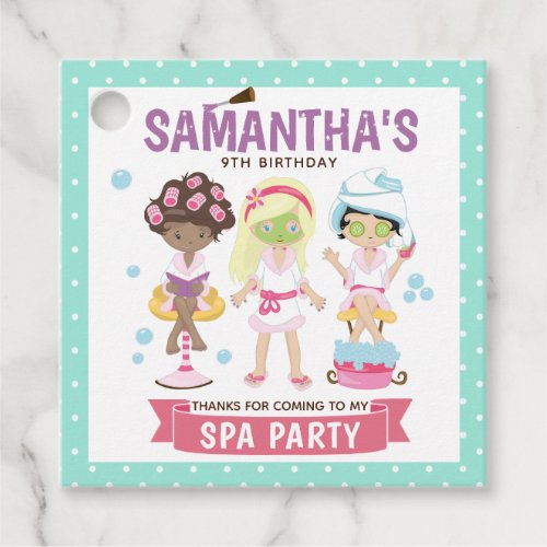 Cool and Girly Spa Party Favor Tags