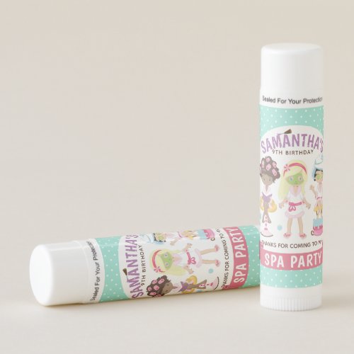 Cool and Girly Spa Party Lip Balm