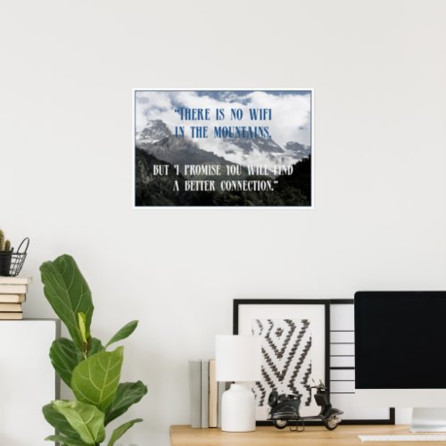 Cool and Inspirational Mountain Quotes Poster