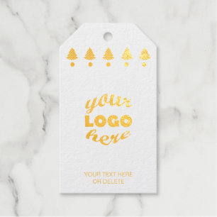 Cool and luxurious custom business gold LOGO Foil  Gift Tags