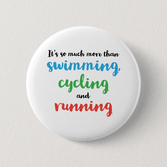 Cool and original design for triathletes button (Front)