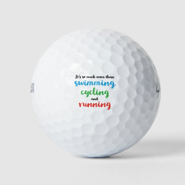 Cool and original design for triathletes golf balls (Front)