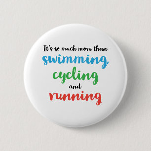 Cool and original Triathlon design for triathletes Button