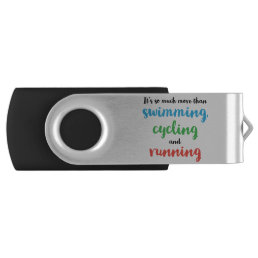 Cool and original Triathlon design for triathletes Flash Drive