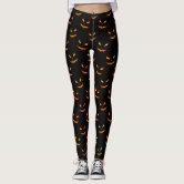 Halloween Leggings Scary Pumpkin Faces Products
