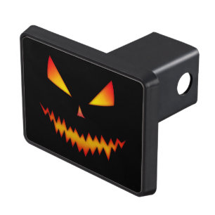 Cool and scary Jack O'Lantern face Halloween Hitch Cover