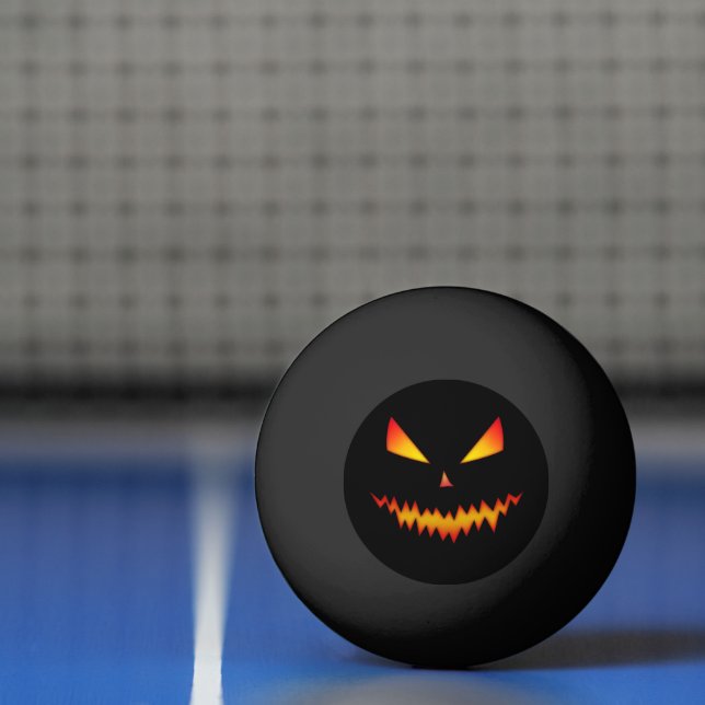 Cool and scary Jack O'Lantern face Halloween Ping Pong Ball (Net)