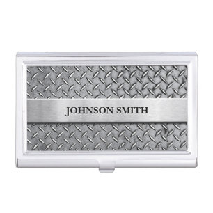 Cool and Stylish Diamond Metal Plate Business Card Holder
