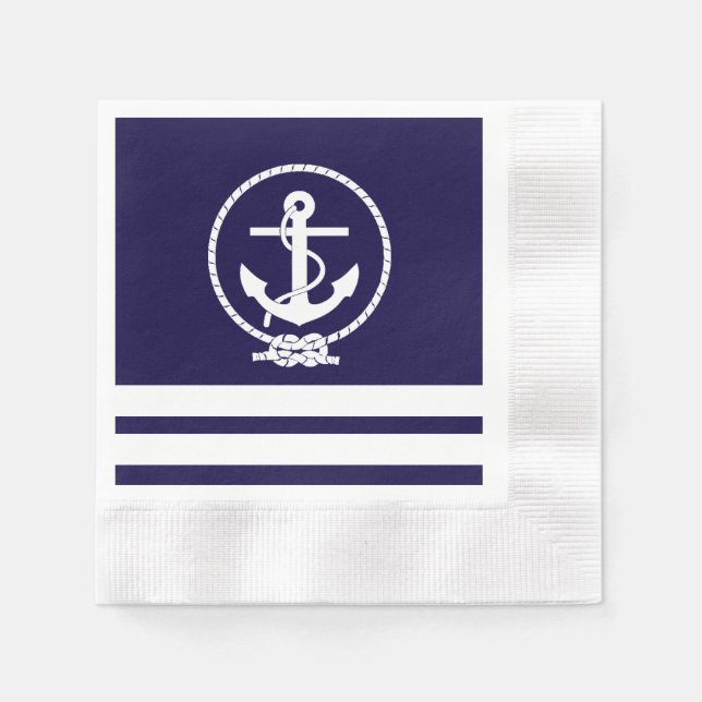 Cool and Stylish Nautical Theme Napkins (Front)