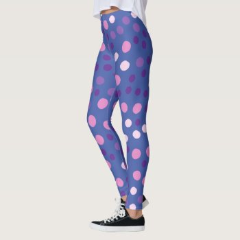 Cool And Trendy Polk Dots Pattern Leggings by idesigncafe at Zazzle